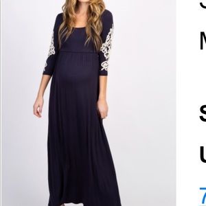 PinkBlush Maternity Crochet Sleeve Dress size L